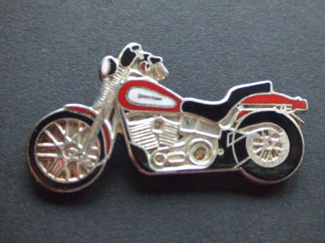 Harley Davidson motor rood-zwart zilverkleur